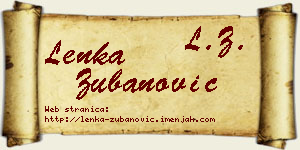 Lenka Zubanović vizit kartica